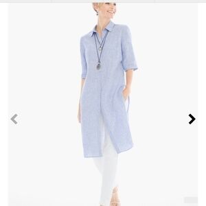 🌟 Chicos end on end linen shirt size 0 (4-6)